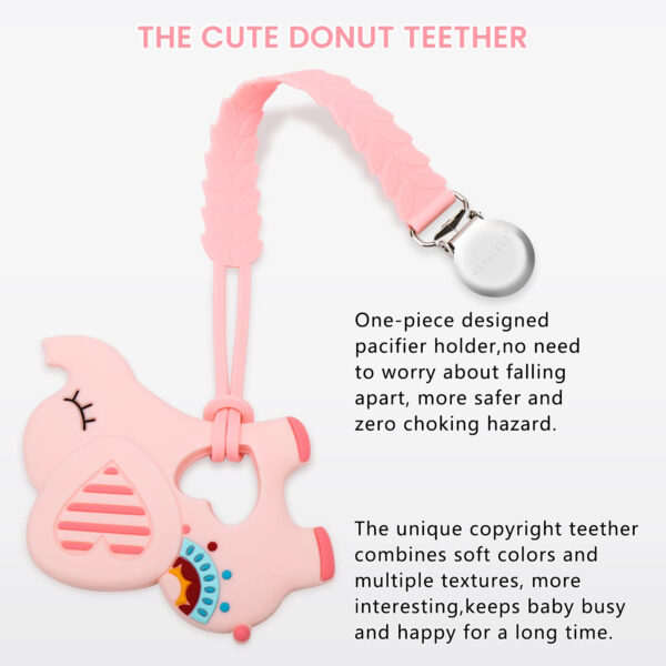 688b04b60d0ab5178ca0ae76ed5afbb0f5c5fa4462623f1174ba9.jpg Teething Toys for Babies 0-6 6-12 Months Baby Teethers with Clip Silicone Baby Teether Toys for Boys and Girls Infant Teething Relief for Teething Dinosaur Shape, Gray