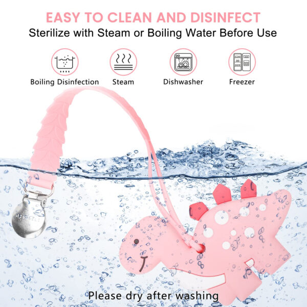 688b04c4ae9fc51fdb18c30dac8707c5ad2183b883d33b4847108.jpg Teething Toys for Babies 0-6 6-12 Months Baby Teethers with Clip Silicone Baby Teether Toys for Boys and Girls Infant Teething Relief for Teething Dinosaur Shape, Gray