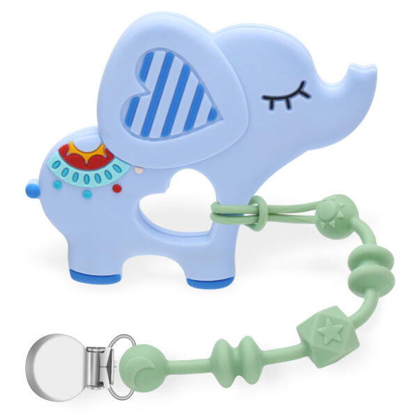 688b04c76a6d46928ca1b0ba2a956880da48e0e4c4abd0a2a9612.jpg Teething Toys for Babies 0-6 6-12 Months Baby Teethers with Clip Silicone Baby Teether Toys for Boys and Girls Infant Teething Relief for Teething Dinosaur Shape, Gray