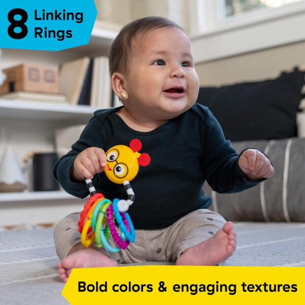 688b0637716e4be9e3b4a224dced1d04c43a474634727b935dbac.jpg Baby Einstein Teether-pillar Rattle and Chill Teething Toy, Ages 3 months +