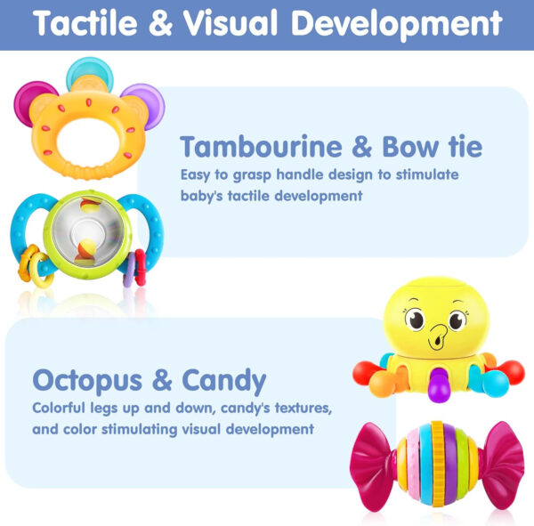 688b06909f8669297afa227981f037e3cd85f48c7844e63a8dbea.jpg iPlay, iLearn 10pcs Baby Rattles Toys Set, Infant Grab Shake Rattle, Easy Hold Sensory Teether, Babies Development Learning Music Toy, Newborn Shower Birthday Gift 1 2 3 4 5 6 7 9 10 12 Month Boy Girl