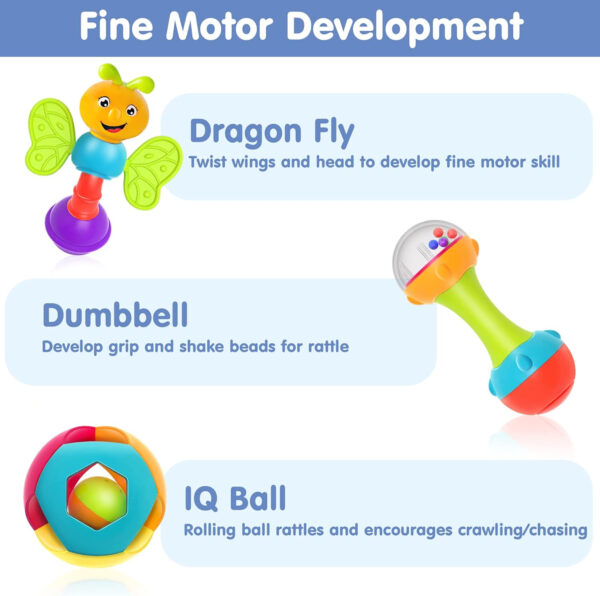 688b069545ba51daee88c4b0d9e52234cb6645ad31bccce53d7c3.jpg iPlay, iLearn 10pcs Baby Rattles Toys Set, Infant Grab Shake Rattle, Easy Hold Sensory Teether, Babies Development Learning Music Toy, Newborn Shower Birthday Gift 1 2 3 4 5 6 7 9 10 12 Month Boy Girl