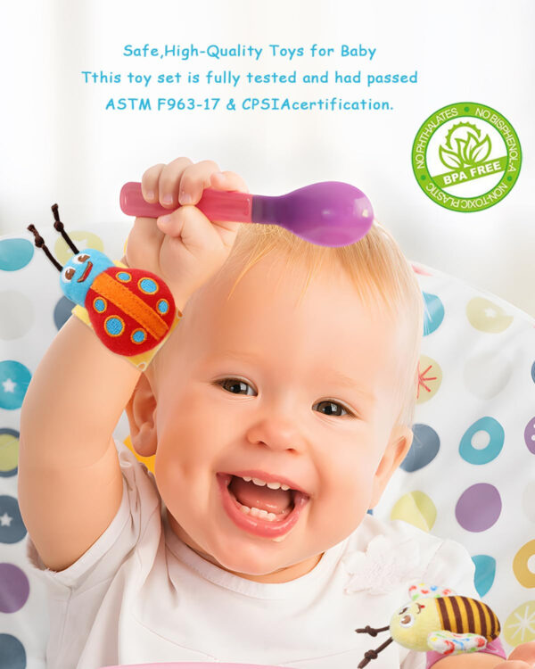 688b06c7e7c585ba690880f08829e27617ddbaf8dd477204ef1a2.jpg Bloobloomax Baby Rattles Toys for 0-12 Month, Infant Girl Boy Toys for Babies 3-6 Months, Newborn Hand & Foot Toys for 0 to 9 Months, Baby Shower Gifts Set with Wrist Rattle Socks