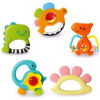 688b077b4e23a14bacb0418266663c703067395ed810ad6031643.jpg Baby Rattles Sets Teether, Shaker, Grab and Spin Rattle, Musical Toy Set, Early Educational Toys Gifts for 3, 6, 9, 12 Month Baby Infant, Newborn