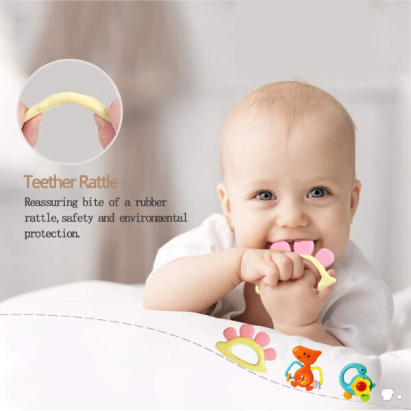 688b077c5ed91cc40a894e0b43e8cc6028d797101edfec449d7b2.jpg Baby Rattles Sets Teether, Shaker, Grab and Spin Rattle, Musical Toy Set, Early Educational Toys Gifts for 3, 6, 9, 12 Month Baby Infant, Newborn