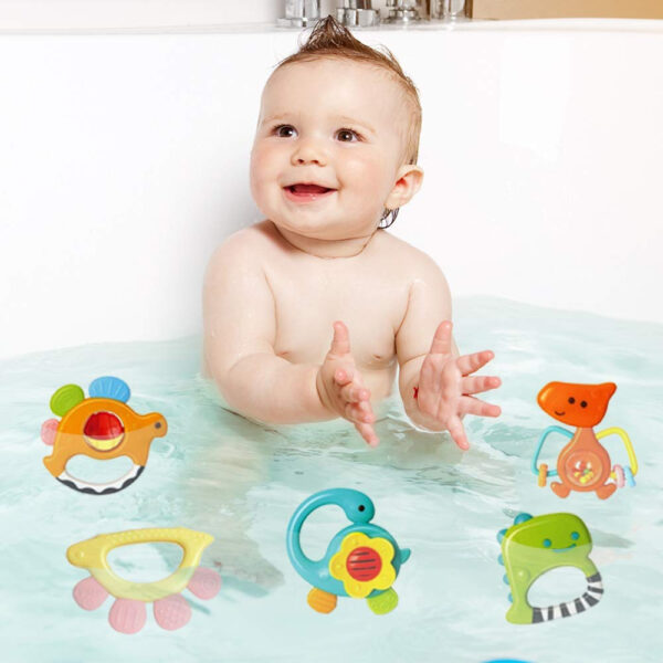 688b077d565b67291bf41fa00ed268cca18c06bcdf85288c42e25.jpg Baby Rattles Sets Teether, Shaker, Grab and Spin Rattle, Musical Toy Set, Early Educational Toys Gifts for 3, 6, 9, 12 Month Baby Infant, Newborn