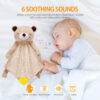 BEREST Baby Cry Sensor Sleep Soother, Heartbeat Bear Blanket Comforter Toy, Reduce Night Time Wake Ups, Helps Newborns Go to Sleep Faster & Stay Asleep Longer, Great Nursery Decor Infants Shower Gifts