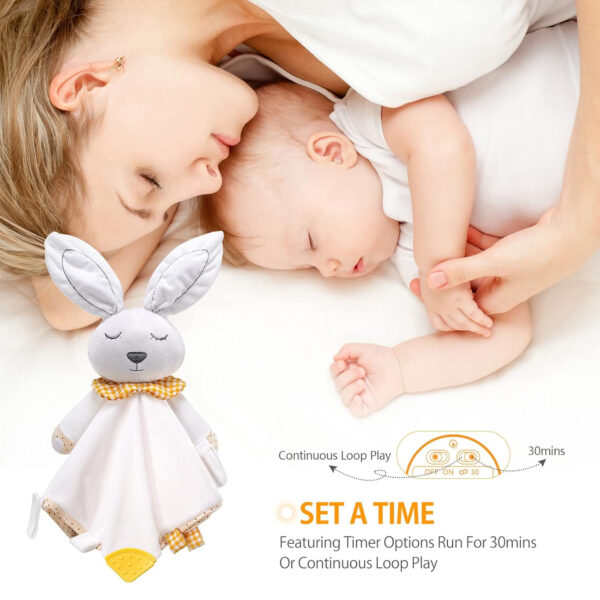 BEREST Baby Cry Sensor Sleep Soother, Heartbeat Bear Blanket Comforter Toy, Reduce Night Time Wake Ups, Helps Newborns Go to Sleep Faster & Stay Asleep Longer, Great Nursery Decor Infants Shower Gifts