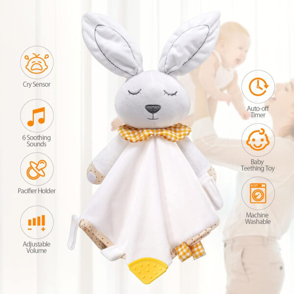 BEREST Baby Cry Sensor Sleep Soother, Heartbeat Bear Blanket Comforter Toy, Reduce Night Time Wake Ups, Helps Newborns Go to Sleep Faster & Stay Asleep Longer, Great Nursery Decor Infants Shower Gifts