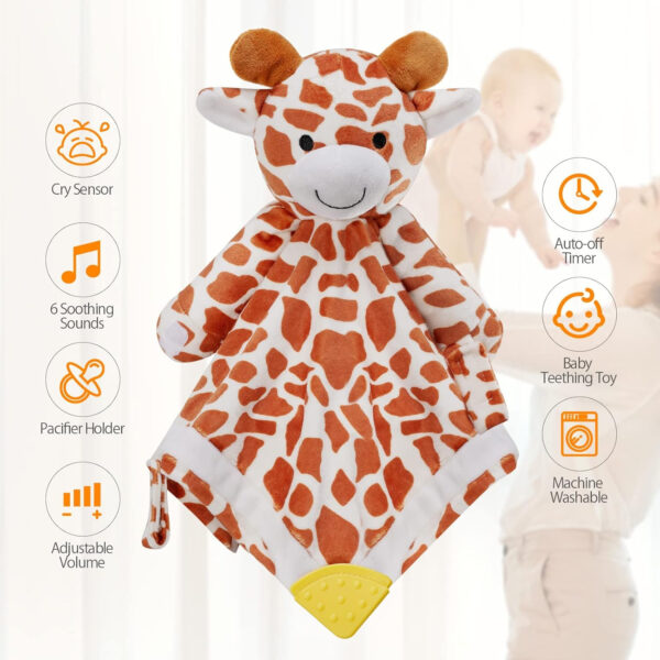 BEREST Baby Cry Sensor Sleep Soother, Heartbeat Bear Blanket Comforter Toy, Reduce Night Time Wake Ups, Helps Newborns Go to Sleep Faster & Stay Asleep Longer, Great Nursery Decor Infants Shower Gifts