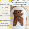 Teddy Bear Lovey Comforter Toy for Babies, Snuggle Toy Baby Girl & Boy, Nursery Soft Little Lovie for Newborns and up, Cuddly Plush Security Blanket Infants 0-6 Months, 12inch (Brown Bear)