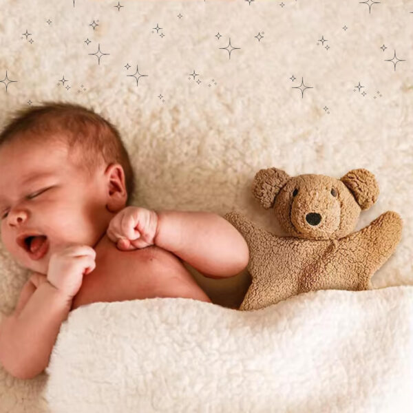 Teddy Bear Lovey Comforter Toy for Babies, Snuggle Toy Baby Girl & Boy, Nursery Soft Little Lovie for Newborns and up, Cuddly Plush Security Blanket Infants 0-6 Months, 12inch (Brown Bear)