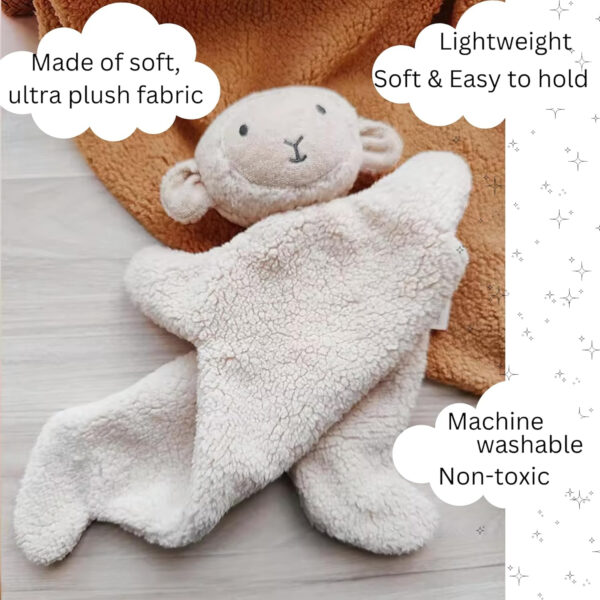 Teddy Bear Lovey Comforter Toy for Babies, Snuggle Toy Baby Girl & Boy, Nursery Soft Little Lovie for Newborns and up, Cuddly Plush Security Blanket Infants 0-6 Months, 12inch (Brown Bear)