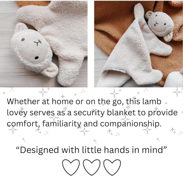 Teddy Bear Lovey Comforter Toy for Babies, Snuggle Toy Baby Girl & Boy, Nursery Soft Little Lovie for Newborns and up, Cuddly Plush Security Blanket Infants 0-6 Months, 12inch (Brown Bear)