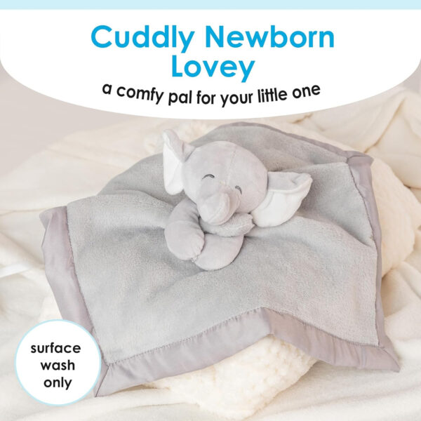 KIDS PREFERRED Carter's Baby Blanket Unisex Loveys for Babies Essentials, Newborn Boys and Girls Security Blankets with Soft Minky Fabric, Snuggle Toy Plush Stuffed Animal - Grey Elephant