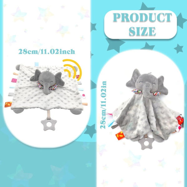 Elephant Baby Lovey for Unisex Newborn Baby Security Blanket for Boys and Girls,Soft Lovie Baby Gifts Multi-Purpose Stuff Snuggle Toy,Elephant Stuffed Animal Grey