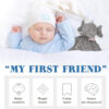 Elephant Baby Lovey for Unisex Newborn Baby Security Blanket for Boys and Girls,Soft Lovie Baby Gifts Multi-Purpose Stuff Snuggle Toy,Elephant Stuffed Animal Grey