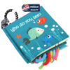 Fish Baby Books Toys, Touch Feel Cloth Crinkle Books for Babies,Baby Infant Toys 0-6, 6-12, 12-18 Months,Early Learning Education Toys,Shower Baby Gifts for Boys Girls,Teething,Mirror,Shark Ocean Book
