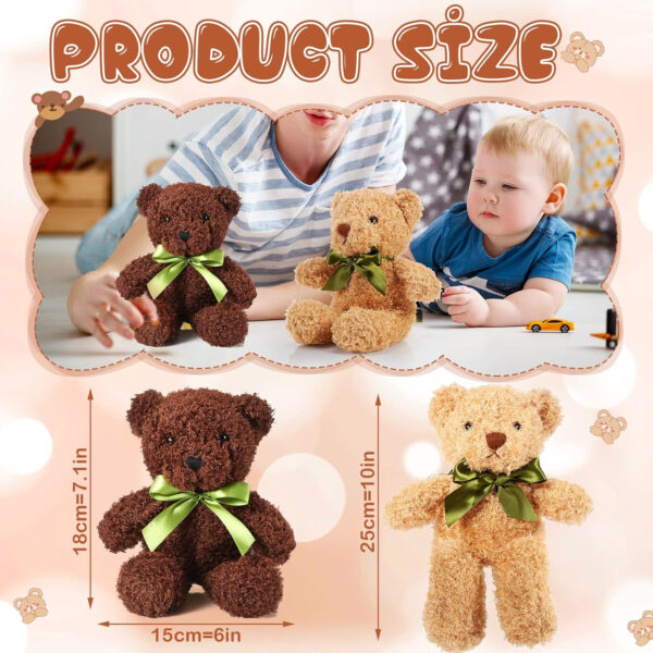 HyDren 18 Pieces Bear Stuffed Animals Bulk 12 Inches Soft Plush Bears Bulk Bears Toys for Girls Boys Graduation Birthday Wedding Baby Shower Party Favor(Sweet,White, Light Brown, Dark Brown)