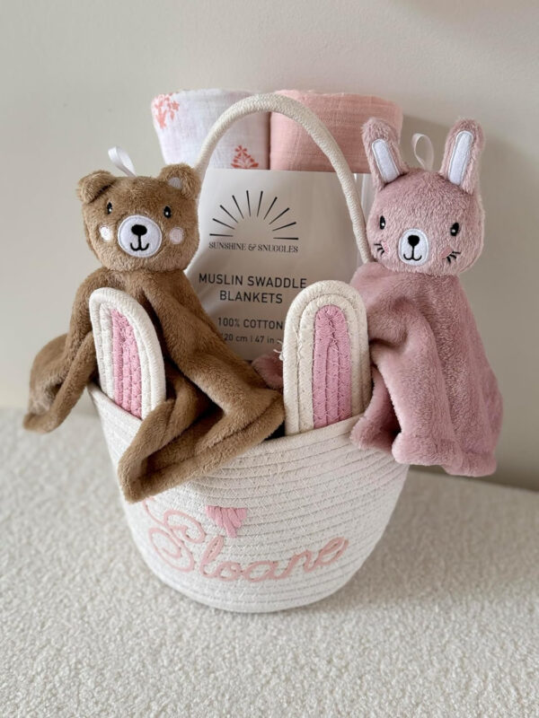 Loveys for Babies - Ultra-Soft Baby Lovey & Security Blankets for Babies, 12x12, Bunny & Bear, Soothing Comforter, Machine Washable, Perfect, Stroller & Bedtime Companion (Brown Bear)