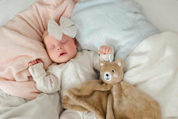 Loveys for Babies - Ultra-Soft Baby Lovey & Security Blankets for Babies, 12x12, Bunny & Bear, Soothing Comforter, Machine Washable, Perfect, Stroller & Bedtime Companion (Brown Bear)