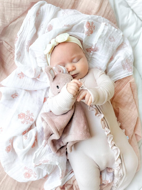 Loveys for Babies - Ultra-Soft Baby Lovey & Security Blankets for Babies, 12x12, Bunny & Bear, Soothing Comforter, Machine Washable, Perfect, Stroller & Bedtime Companion (Brown Bear)