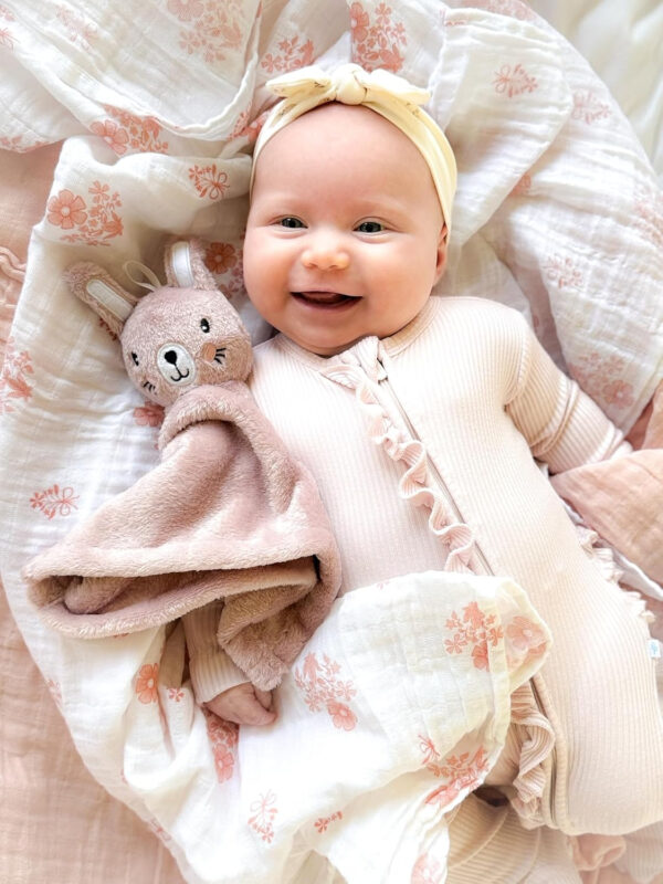 Loveys for Babies - Ultra-Soft Baby Lovey & Security Blankets for Babies, 12x12, Bunny & Bear, Soothing Comforter, Machine Washable, Perfect, Stroller & Bedtime Companion (Brown Bear)