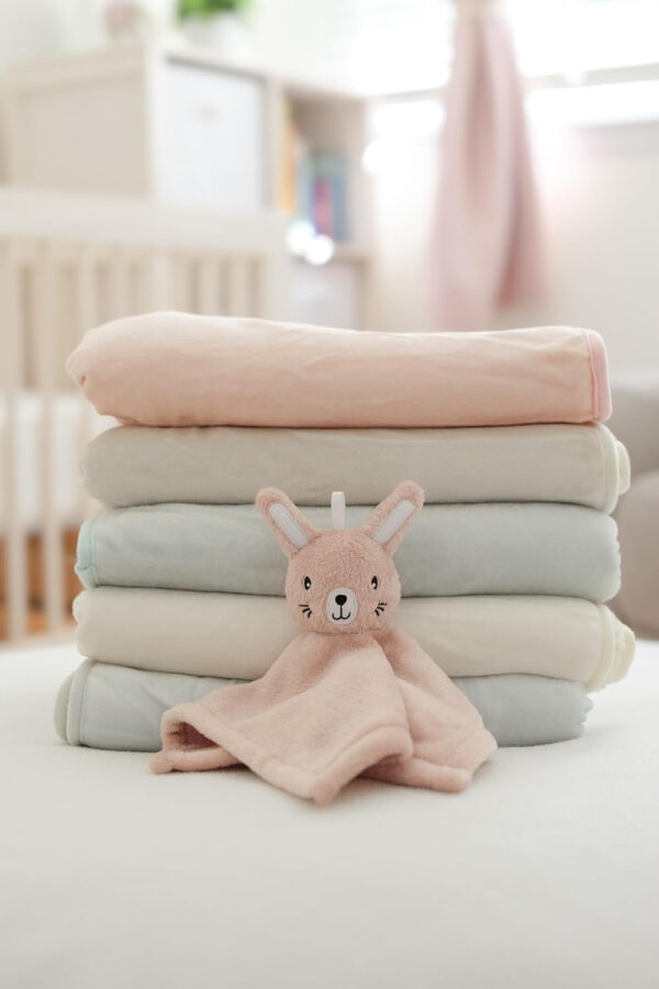 Loveys for Babies - Ultra-Soft Baby Lovey & Security Blankets for Babies, 12x12, Bunny & Bear, Soothing Comforter, Machine Washable, Perfect, Stroller & Bedtime Companion (Brown Bear)