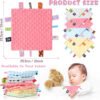 688b0bd260da1884cc0853f5adea1beac1b2931fd8d1f7ce25904.jpg WILLBOND 4 Pieces Baby Tag Security Blanket Plush Soft Soothing Sensory Comforter Animal Themed Nursery Bed Blanket for 0-12 Months Babies, 9.5 x 9.5 Inch(Grey, Pink, Blue, Yellow)