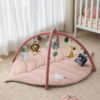 Blissful Diary Baby Play Gym & Activity Mat, Oversize Leaf Shaped Baby Play Mat w 6 Detachable Toys, Tummy Time Mat Promote Motor Skills & Sensory Development Mat, Newborn Infant Baby Essentials Gift