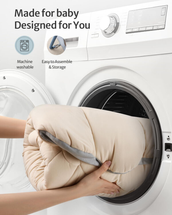 Blissful Diary Baby Play Gym & Activity Mat, Oversize Leaf Shaped Baby Play Mat w 6 Detachable Toys, Tummy Time Mat Promote Motor Skills & Sensory Development Mat, Newborn Infant Baby Essentials Gift