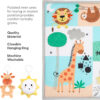 The Peanutshell Unisex Baby Play Gym & 7-in-1 Play Mat - Playmat Baby Toys 0-6, 6-12 Months Tummy Time Mat with Hanging Toys, Soft Padded for Newborns, Infants - Safari