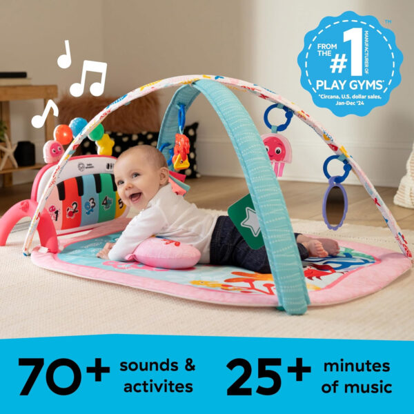 Baby Einstein 4-in-1 Kickin' Tunes Music and Language Play Gym and Piano Tummy Time Activity Mat