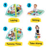 Baby Einstein 4-in-1 Kickin' Tunes Music and Language Play Gym and Piano Tummy Time Activity Mat
