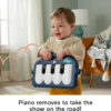 Fisher-Price Baby Playmat Glow and Grow Kick & Play Piano Gym, Blue Musical Learning Toy with Developmental Activities for Newborns 0+ Months