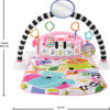 Fisher-Price Baby Playmat Glow and Grow Kick & Play Piano Gym, Blue Musical Learning Toy with Developmental Activities for Newborns 0+ Months
