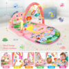 UMIKU Baby Gym Play Mats Baby Toys Tummy Time Mat Musical Activity Center for Newborn Infant Piano Babies Play Mat Music & Light Newborn Infant Gifts for Babies 0-3 6 9 12 Months Dinosaur Style