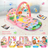 UMIKU Baby Gym Play Mats Baby Toys Tummy Time Mat Musical Activity Center for Newborn Infant Piano Babies Play Mat Music & Light Newborn Infant Gifts for Babies 0-3 6 9 12 Months Dinosaur Style
