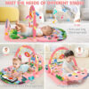 UMIKU Baby Gym Play Mats Baby Toys Tummy Time Mat Musical Activity Center for Newborn Infant Piano Babies Play Mat Music & Light Newborn Infant Gifts for Babies 0-3 6 9 12 Months Dinosaur Style
