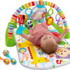 Fisher-Price Baby Playmat Deluxe Kick & Play Piano Gym for Learning & 2 Maracas Soft Rattles for Newborn to Toddler Play Ages 0+ Months