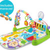 Fisher-Price Baby Playmat Deluxe Kick & Play Piano Gym for Learning & 2 Maracas Soft Rattles for Newborn to Toddler Play Ages 0+ Months