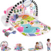 Fisher-Price Baby Playmat Deluxe Kick & Play Piano Gym for Learning & 2 Maracas Soft Rattles for Newborn to Toddler Play Ages 0+ Months