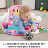 Fisher-Price Baby Playmat Deluxe Kick & Play Piano Gym for Learning & 2 Maracas Soft Rattles for Newborn to Toddler Play Ages 0+ Months