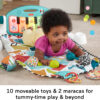 Fisher-Price Baby Playmat Deluxe Kick & Play Piano Gym for Learning & 2 Maracas Soft Rattles for Newborn to Toddler Play Ages 0+ Months