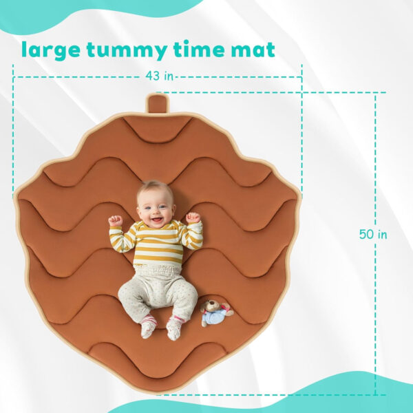 50x43 in Large Baby Play Mat, Thickened Baby Play Gym & Activity Mat – Enhance Motor Skills with Many Detachable Toys! Infant Gift for Sensory Development & Tummy Time Fun! Pinecone Shaped