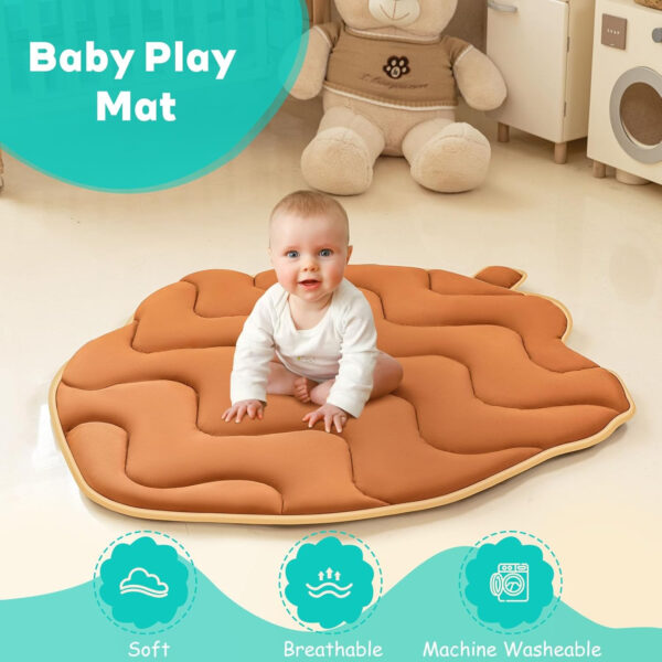 50x43 in Large Baby Play Mat, Thickened Baby Play Gym & Activity Mat – Enhance Motor Skills with Many Detachable Toys! Infant Gift for Sensory Development & Tummy Time Fun! Pinecone Shaped