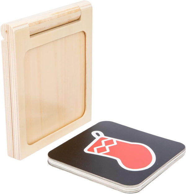 Adena Montessori Play Kit for 3-4 Months Baby,8 in 1 Wooden Learning Educational Toys for Toddler,Include Framed Mirror Book,High-Contrast Cards and More,Christmas Birthday Gift for Boys Girls