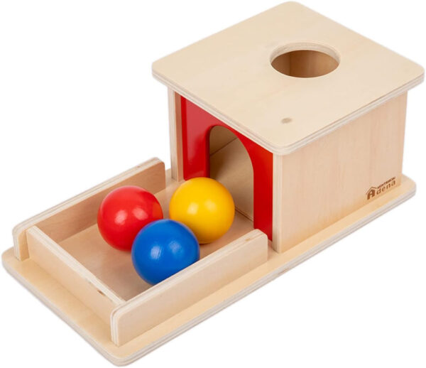 Adena Montessori Play Kit for 3-4 Months Baby,8 in 1 Wooden Learning Educational Toys for Toddler,Include Framed Mirror Book,High-Contrast Cards and More,Christmas Birthday Gift for Boys Girls