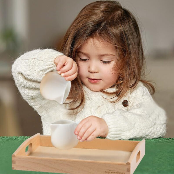 Adena Montessori Play Kit for 3-4 Months Baby,8 in 1 Wooden Learning Educational Toys for Toddler,Include Framed Mirror Book,High-Contrast Cards and More,Christmas Birthday Gift for Boys Girls