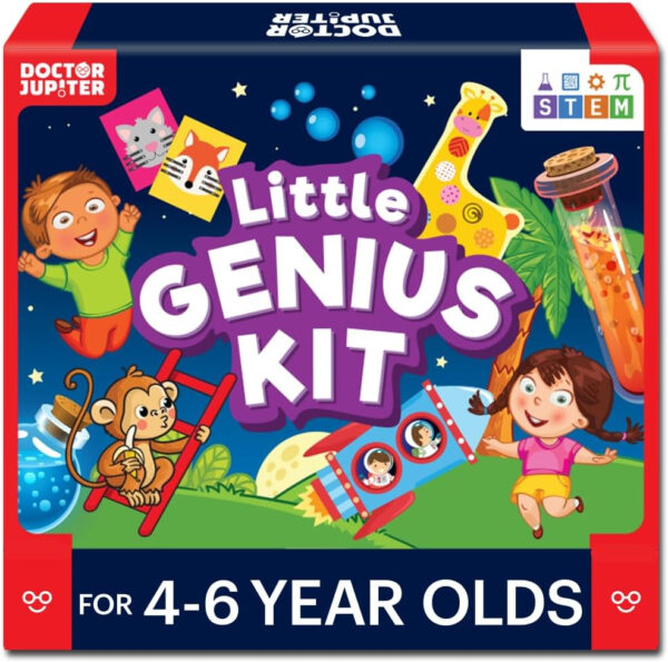 688b126c4c7675117b89d4d077b23eb53244fa942f08616a05407.jpg Doctor Jupiter Little Genius Kit for Boys & Girls 4-6 Year Olds | Educational Toys for 4-5-6 | Learning Toys for Toddlers | Preschool Learning Activities | STEM Toys | Science Experiments
